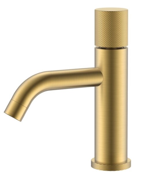 Смеситель Boheme STICK 121-MG.4 для раковины Mat Gold SPIRALE