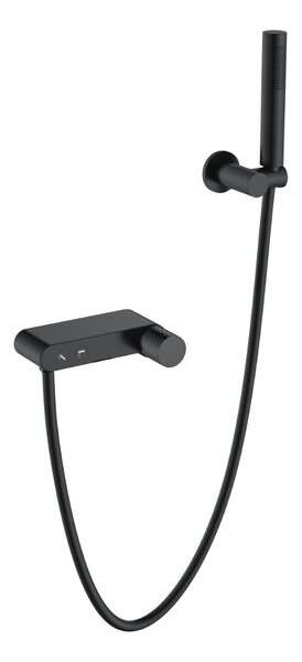 Смеситель для ванны Boheme STICK 123-BB BLACK с ручкой DIAMOND