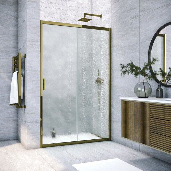 Душевая дверь Vegas Glass ZP TUR NOVO 135 05 02 профиль бронза, стекло шиншилла. Размер регулировки 133-138 см.