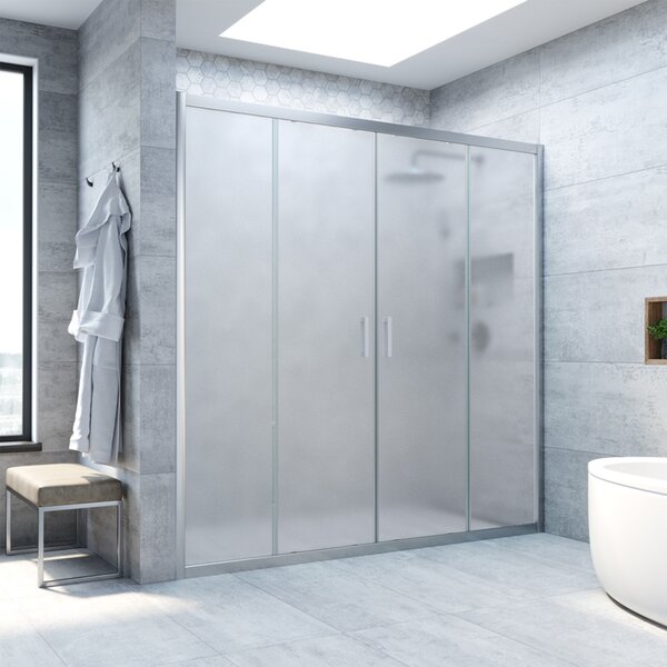 Душевая дверь Vegas Glass Z2P NOVO h2000 160 07 10 профиль матовый хром, стекло сатин. Размер регулировки 158-163 см.