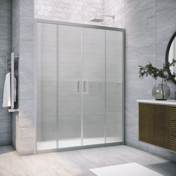 Душевая дверь Vegas Glass Z2P NOVO h2000 220 07 Moru профиль матовый хром, стекло Moru. Размер регулировки 218-223 см.