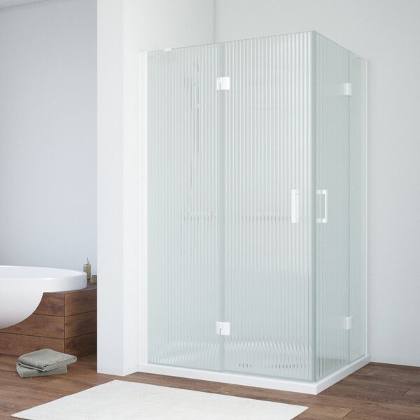 Душевой уголок Vegas Glass AFA-F NOVO 120*80 01 Moru L стекло Moru, профиль белый, 120х80 см