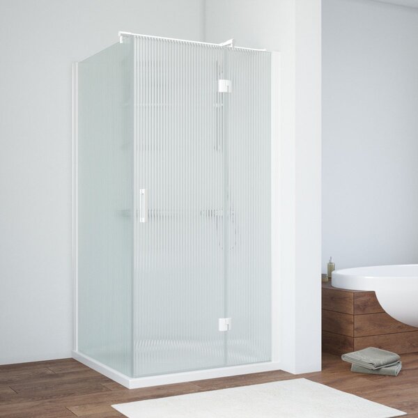 Душевой уголок Vegas Glass AFP-Fis NOVO 80*120 01 Moru R стекло Moru, профиль белый, 80х120 см