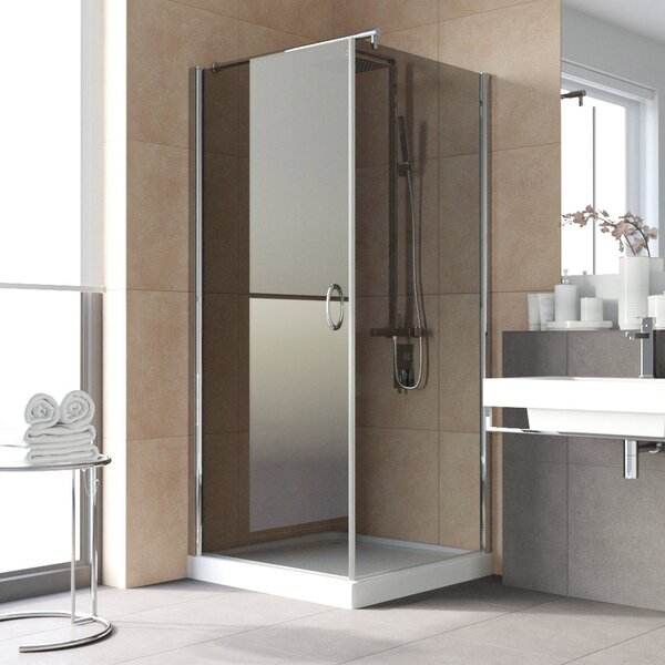 Душевой уголок Vegas Glass EP-Fis LUX 80*90 08 07 L стекло графит, профиль хром, 80х90 см
