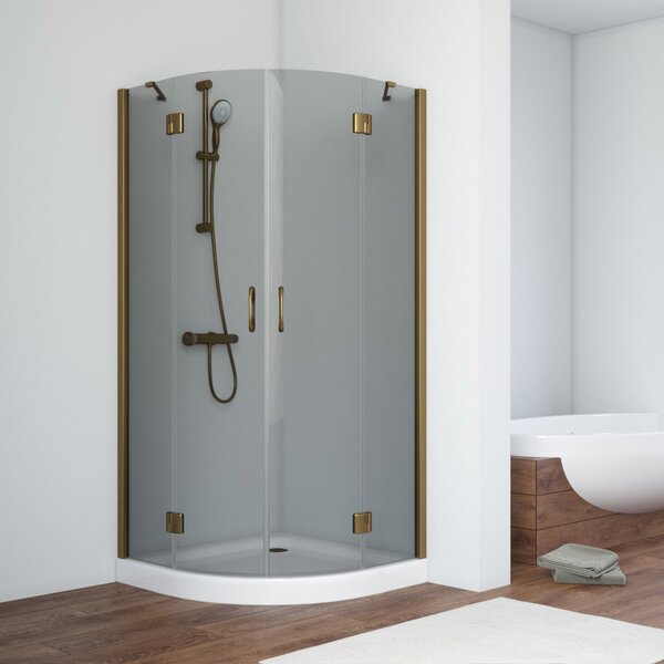 Душевой уголок Vegas Glass AFS TUR NOVO h1890 110 05 07 L стекло графит, профиль бронза, 110х110 см