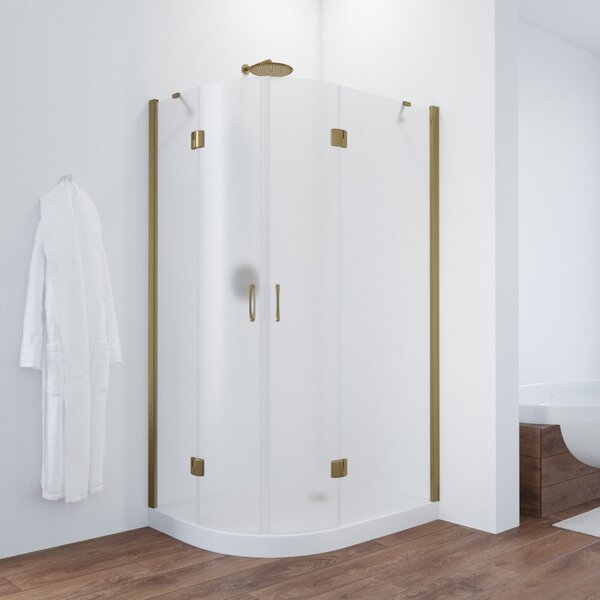 Душевой уголок Vegas Glass AFS-F TUR NOVO h1890 110*80 05 10 R стекло сатин, профиль бронза, 110х80 см