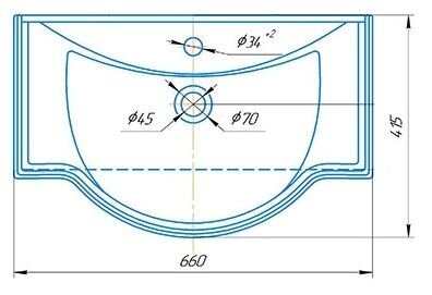 Тумба Opadiris Брунелла 65, цвет белый матовый (под раковину Кировит Классик 65)