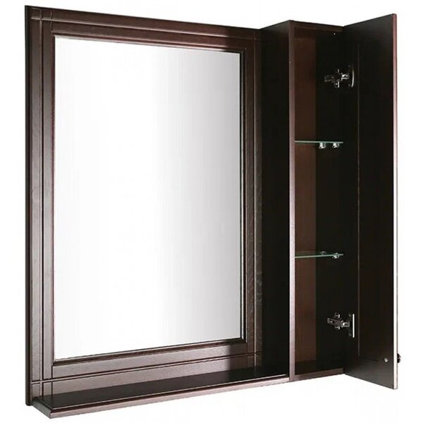 Зеркало со шкафчиком ASB-Woodline Берта 85x95 антикварный орех