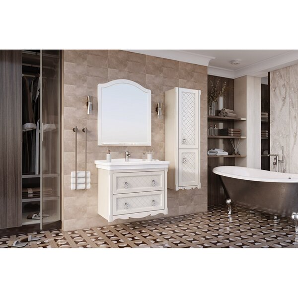 Зеркало ASB-Woodline Верано 80x90 бежевый
