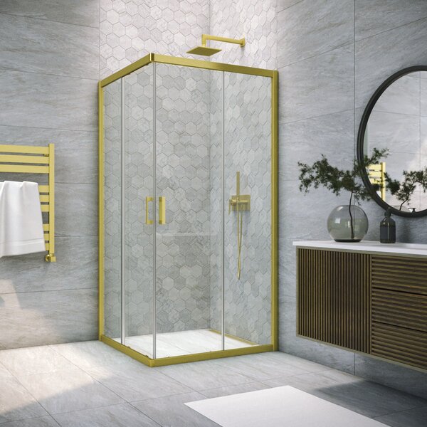 Душевой уголок Vegas Glass ZA NOVO h2000 70 03 crystalvision стекло crystalvision, профиль золото матовое, 70х70 см