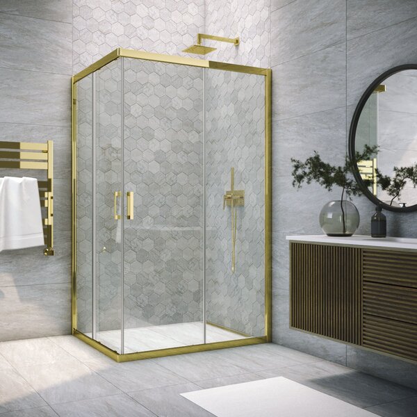 Душевой уголок Vegas Glass ZA-F TUR NOVO 90*85 09 crystalvision стекло crystalvision, профиль золото, 90х85 см