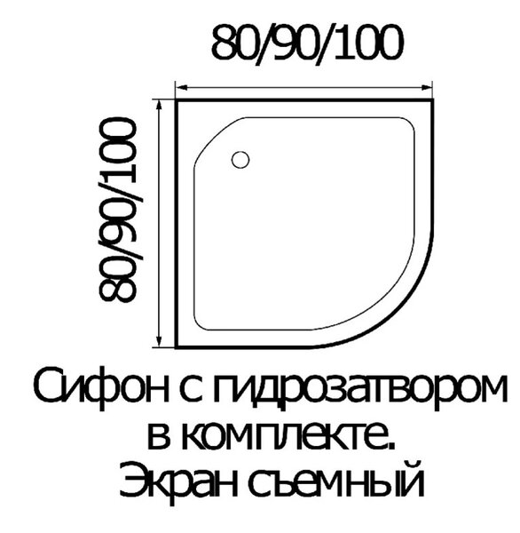 Душевой поддон Wemor 90*90*24 акриловый 10000001450