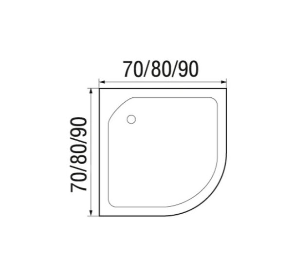 Душевой поддон Wemor 70*70*24 акриловый 10000006092