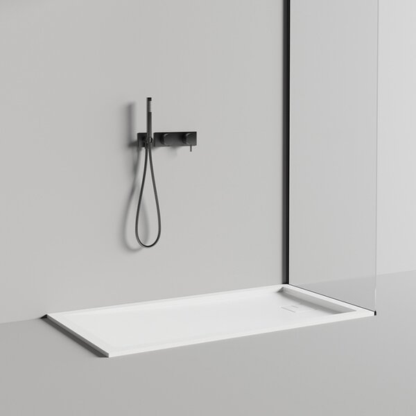 Душевой поддон из литьевого мрамора 150x80 см Salini S-Stone Capri 120221M белый матовый