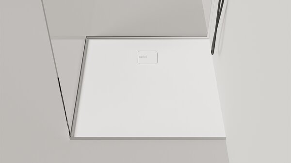 Душевой поддон из литьевого мрамора 90x90 см Salini S-Stone Oasi 120321M белый матовый
