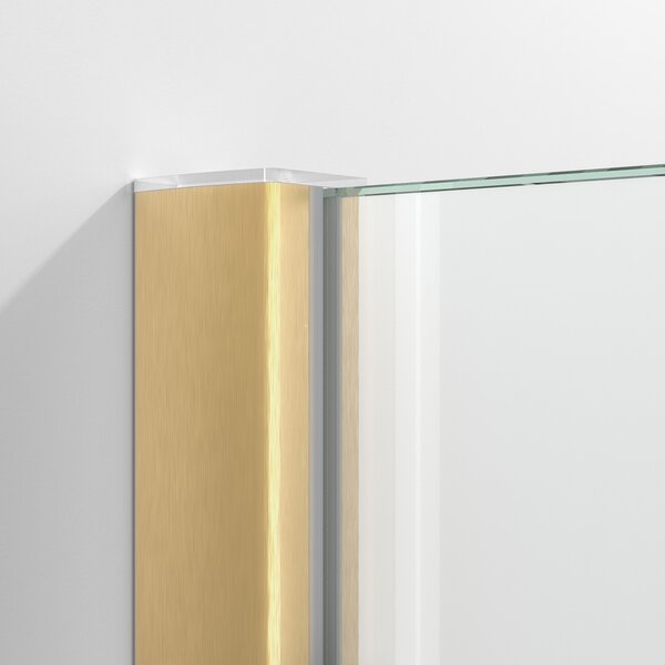 Душевой уголок Vegas Glass ZA-F Protec 100*80 03 01 стекло прозрачное, профиль золото матовое, 100х80 см