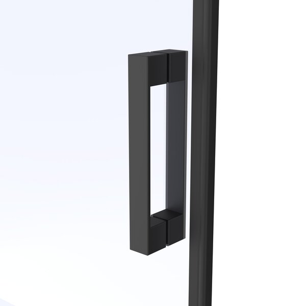 Душевой уголок Vegas Glass ZA-F Protec 100*80 02М 02 стекло шиншилла, профиль черный, 100х80 см