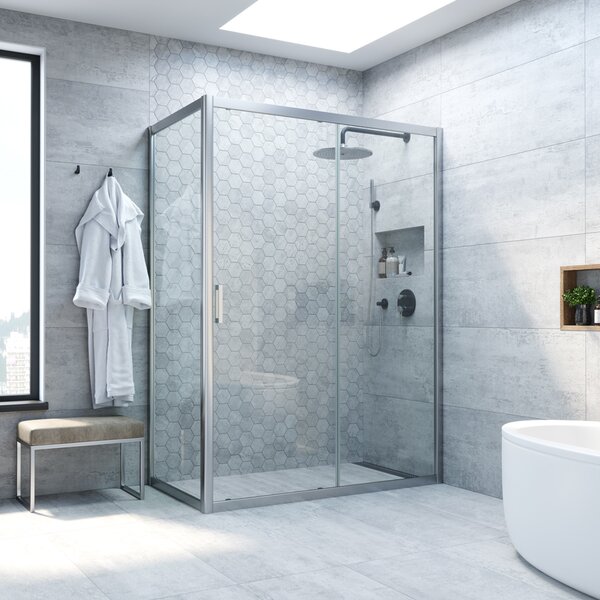 Душевой уголок Vegas Glass ZP+ZPV NOVO h2000 165*70 07 crystalvision стекло crystalvision, профиль матовый хром, 165х70 см