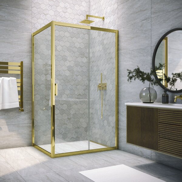 Душевой уголок Vegas Glass ZP+ZPV TUR NOVO 165*85 09 crystalvision стекло crystalvision, профиль золото, 165х85 см