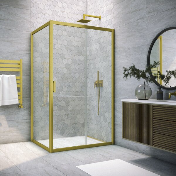 Душевой уголок Vegas Glass ZP+ZPV NOVO h2000 180*75 03 crystalvision стекло crystalvision, профиль золото матовое, 180х75 см
