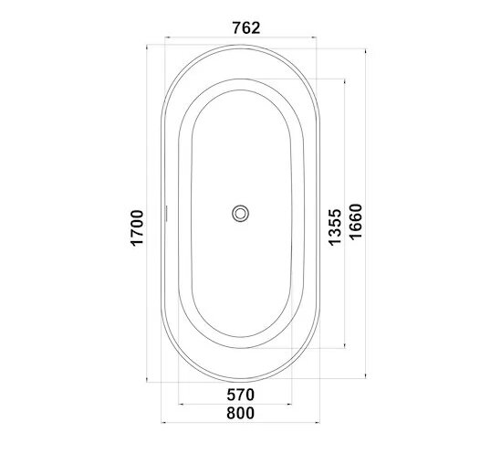 Ванна Good Door Катания 170х80 из литьевого мрамора