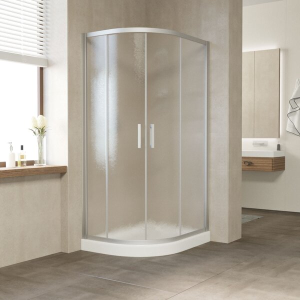 Душевой уголок Vegas Glass ZS-F NOVO h2000 120*80 07 02 стекло шиншилла, профиль матовый хром, 120х80 см