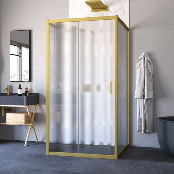 Душевой уголок Vegas Glass ZP-U NOVO h2000 120*100 03 Moru стекло Moru, профиль золото матовое, 120х100 см