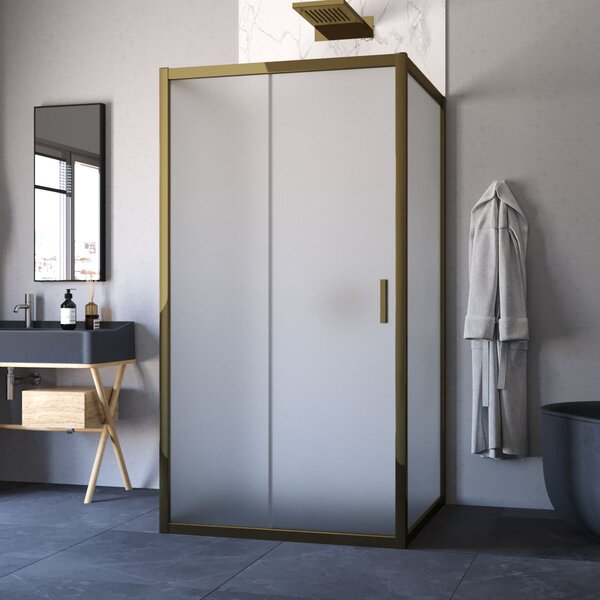 Душевой уголок Vegas Glass ZP-U TUR NOVO 120*100 05 10 стекло сатин, профиль бронза, 120х100 см