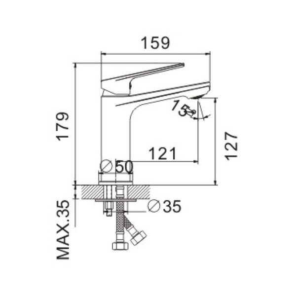 Смеситель для раковины BELZ B10533-7, черный