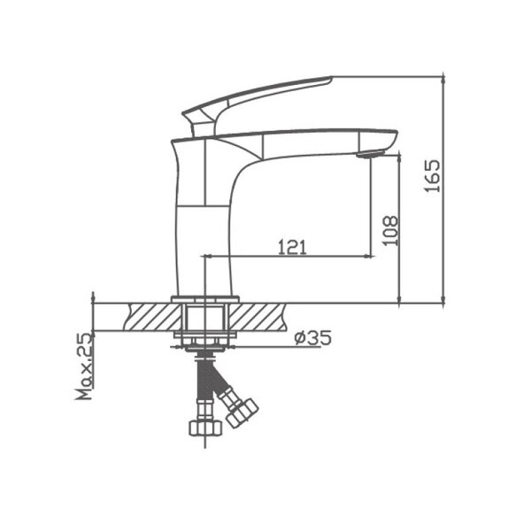 Смеситель для раковины Haiba HB10616, хром
