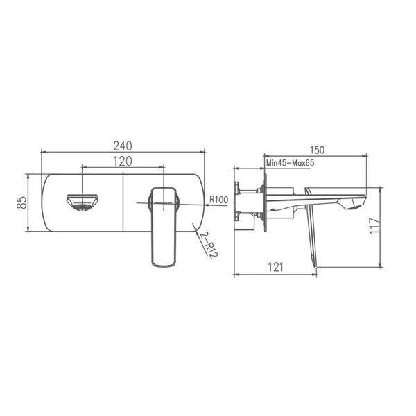 Смеситель для раковины Haiba HB80548-7, черный