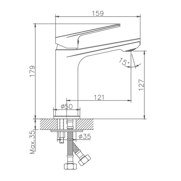 Смеситель для раковины Haiba HB10533-3, графит