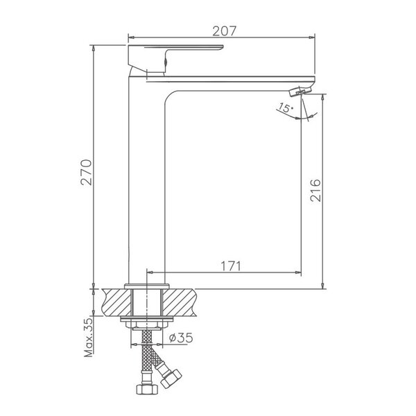 Смеситель для раковины Haiba HB11505-8, белый