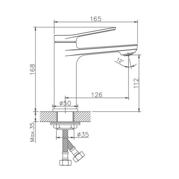 Смеситель для раковины Haiba HB10572, хром