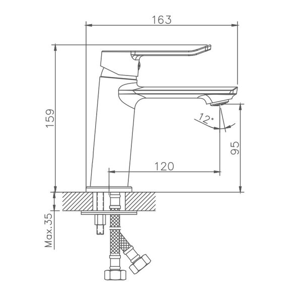 Смеситель для раковины Haiba HB10556, хром