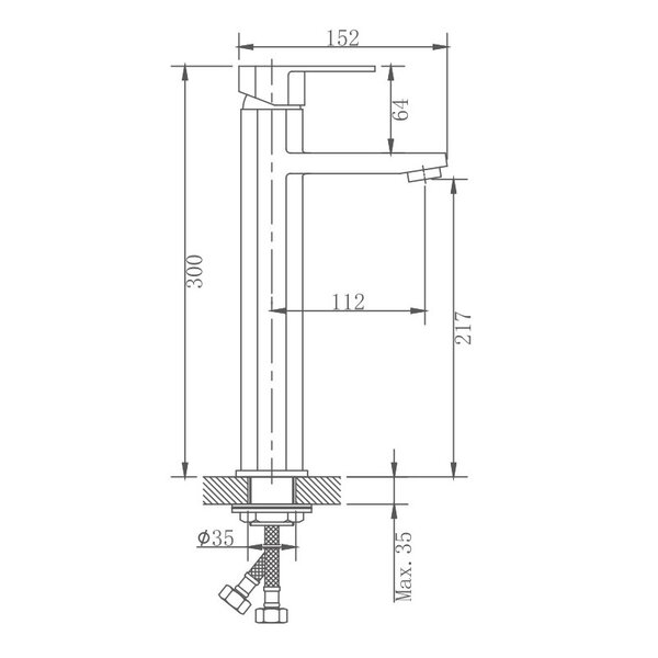 Смеситель для раковины Haiba HB11806, сатин