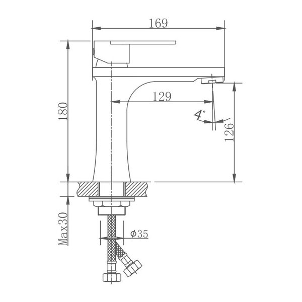 Смеситель для раковины Haiba HB10807, сатин