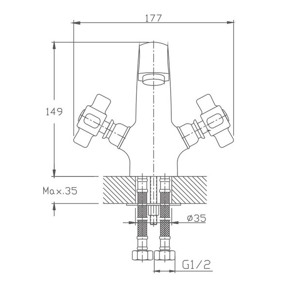 Смеситель для раковины Haiba HB1018, хром