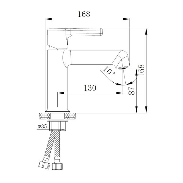 Смеситель для раковины Haiba HB10814-7, черный