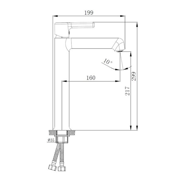 Смеситель для раковины Haiba HB11814-7, черный