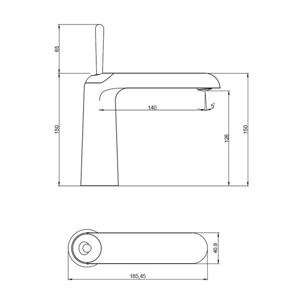 Смеситель для раковины Haiba HB10812, хром