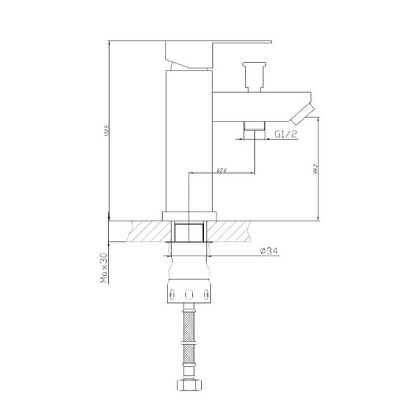 Смеситель для раковины с гигиеническим душем Haiba HB12801, сталь