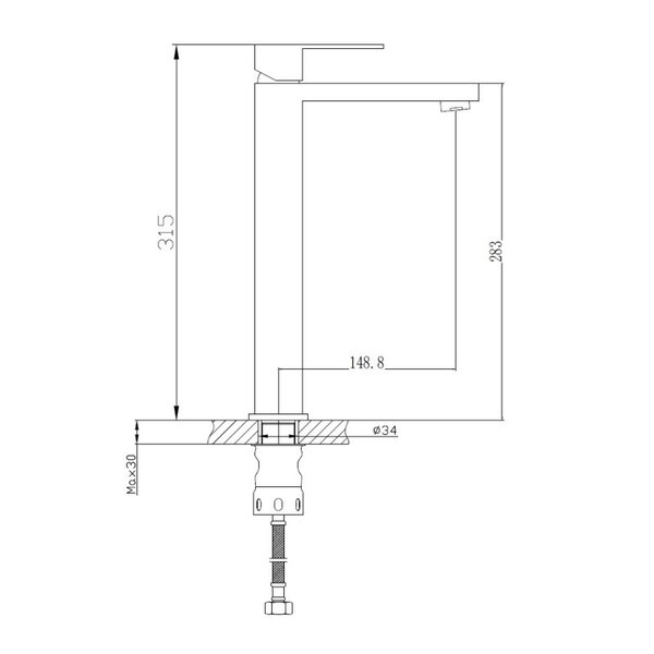 Смеситель для раковины Haiba HB11803-7, черный