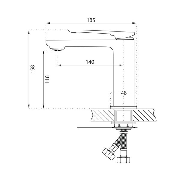 Смеситель для раковины Haiba HB10817-3, графит