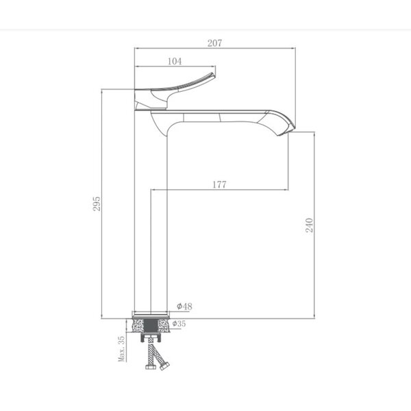 Смеситель для раковины HB11553, хром