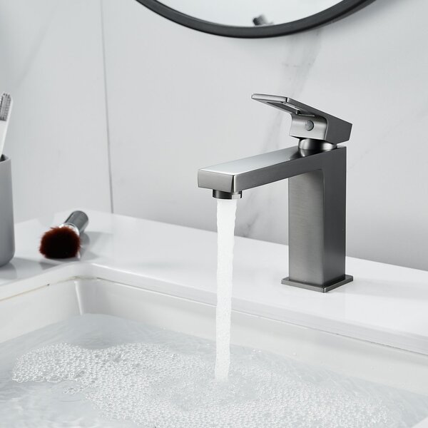 Смеситель для раковины Raffine F0196T, оружейная сталь