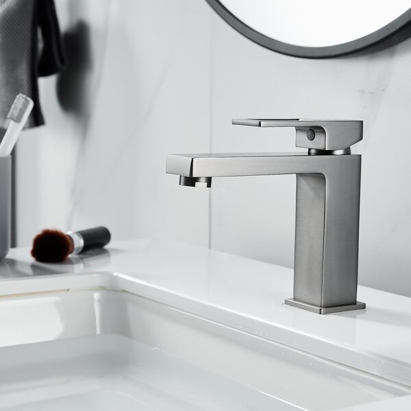 Смеситель для раковины Raffine F0196T, оружейная сталь