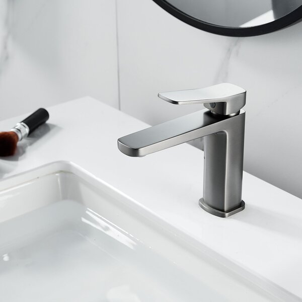 Смеситель для раковины Raffine F0199T, оружейная сталь