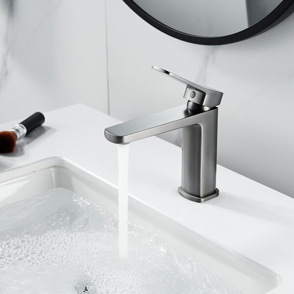 Смеситель для раковины Raffine F0199T, оружейная сталь