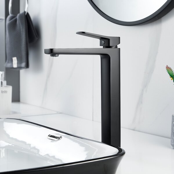 Смеситель для раковины высокий  Raffine F1199H, черный
